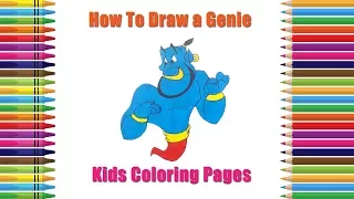 Genie Drawing Easy | How to Draw Aladdin Genie | Children Coloring Pages | Learn Drawing For Kids