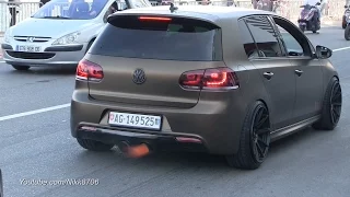 Golf 6 R shooting flames !! Extreme loud