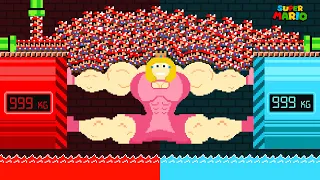 Muscle Peach and 9999 Tiny Mario March Madness | Game Animation