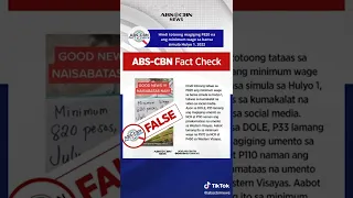 ABS-CBN Fact Check: FALSE | #Shorts