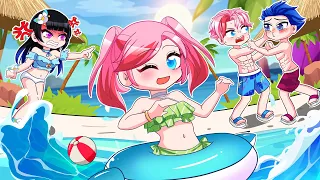 Anna & Lisa, Alex, Edward Attractive at the Beach | Gacha Club | Ppg x Rrb Gacha Life