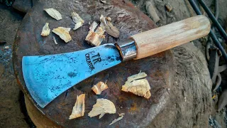 Making A Half Moon Leather Knife || @trcreator4159