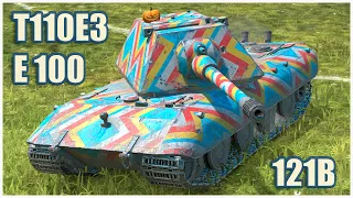 T110E3, E 100 & 121B • WoT Blitz Gameplay