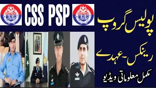 CSS Police Services of Pakistan|CSP Hierarchy Police Ranks|PSP Jobs FPSC 2021|Selection Criteria CSS