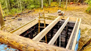 Building an Underground Cellar and Breezeway to the Future Outdoor Kitchen | Off Grid Log Cabin