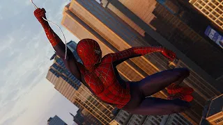 Tobey Maguire Webbed Suit SWINGING Gameplay - Marvel’s Spider-Man PS5