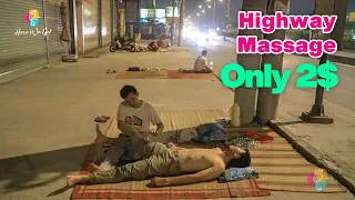 ASMR $2 Vietnam Street Massage - Relaxation beside the Highway - HWG
