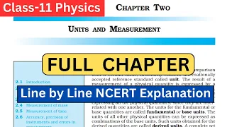 Units and Measurement | CBSE Class 11 Physics Full Chapter 1 | Class 11 Physics one shot