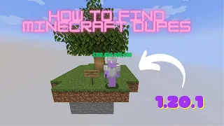 How To Find Minecraft Java 1.20.1 Dupes - Any server