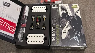 Limited edition EMG Jim Root Daemonum white pickups unboxing