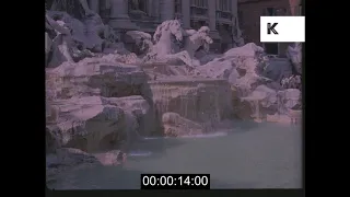 1970s Rome, Trevi Fountain, HD from 35mm