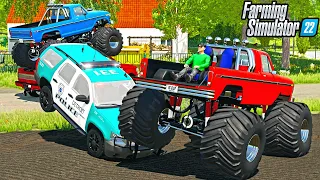 GARRETT BOUGHT INSANE MONSTER TRUCKS | Farming Simulator 22