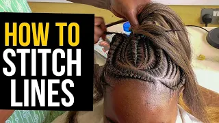 How to braid STITCH LINES easily | Braiding skills