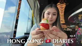 Hong Kong Vlog | 🫖 Afternoon tea at The Ritz-Carlton,dim sum + a late night snack in Tsim Sha Tsui!