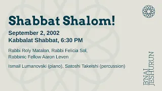 Kabbalat Shabbat, September 2, 2022