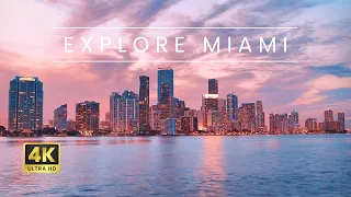 FLYING OVER MIAMI ( 4K UHD ) - Relaxing Music Along With Beautiful Nature Videos - 4K Video Ultra HD