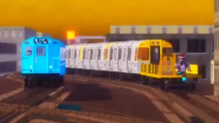 Joe's Subway Trials: Pa-4 work train depart + R36WF Blue train arrived at Trafalgar Junction