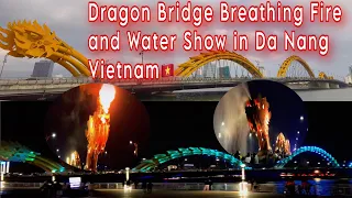 The amazing show at the iconic Dragon Bridge of Da Nang🇻🇳. #travel #travelvlog #explore #vietnam