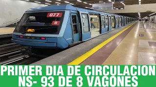 Metro De Santiago | Primer Día de Circulación NS-93 de 8 Vagones en Linea 5