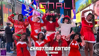[ KPOP IN TIME SQUARE | CHRISTMAS VER ] TWICE (트와이스) - SIGNAL | DANCE COVER BY ALLURE NYC
