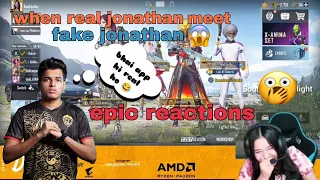When real jonathan meets fake jonathan for the first time || Epic reaction😱