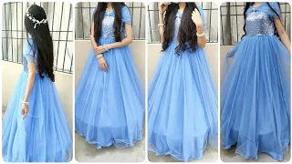 Cinderella /Party wear/gown cutting and stitching/ long dress /umbrella frock/cutting and stitching