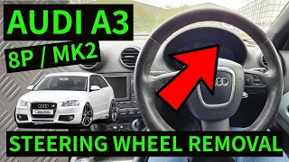 AUDI A3 8P - How To Remove Steering Wheel Removal Replacement 2004-2012