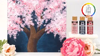Let's Paint Live: "Evening Cherry Blossoms" Virtual Paint Along Tutorial