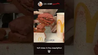 ASMR - Eating Pink BigMac McDonald's MUKBANG #Shorts