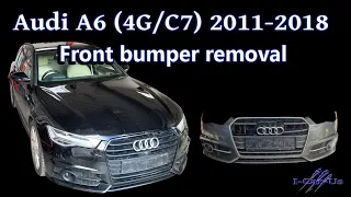 Audi A6 (C7), front bumper removal - tutorial