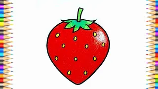 How to Draw Strawberry Step by Step || Easy Strawberry Drawing for Beginners || Draw Strawberry..