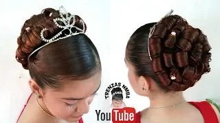 PEINADO ELEGANTE RECOGIDO ALTO|PARA GRADUACIONES BODAS O XV AÑOS|TRENZAS NMBA