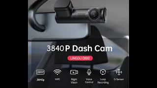 LINGDU D500 4K Dash Cam With 5GHz GPS WI-FI Night Vision HDR - unboxing, installation and test