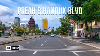 Driving Preah Sihanouk Blvd 4K HDR | Phnom Penh Cambodia