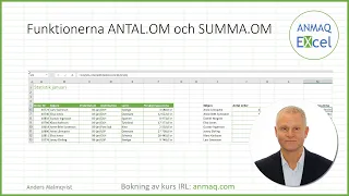 Funktionerna ANTAL.OM och SUMMA.OM