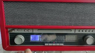 Ретро центр Auna Belle Epoque 1907 (Bluetooth,USB,AUX,Кассеты,CD,Винил,FM) Red