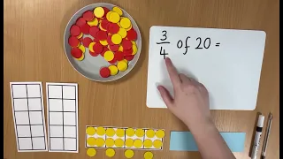 Year 2 - Finding three quarters - Bar Models and Counters