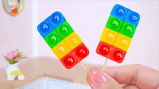 Pop it Jelly Stick🌈 Fresh Miniature Rainbow Jelly Decorating | 1000+Miniature Jelly Idea |Mini Cakes