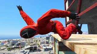 GTA 5 SQUID GAME Guard Epic Ragdolls,Fails Ep. 1 (Ragdolls Physics)