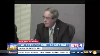 Caught on camera: Man opens fire on police during Minnesota city council meeting