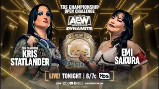 WWE 2K23 Kris Statlander Vs. Emi Sakura | TBS Championship | AEW Dynamite 9/6/23