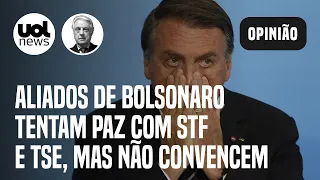 Aliados de Bolsonaro tentam paz com STF e TSE, mas não convencem ministros; Maierovitch analisa