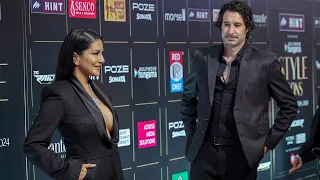 Sunny Leone with Husband Daniel Weber at Bollywood Hungama Style Icons Awards 2024