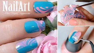 ЛАЙФХАК - Водный Дизайн Ногтей без опускания пальчиков в воду / Water Marble Nail Art