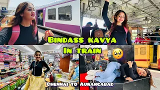 Finally Bindass Kavya is back home by Train Vacation over Chennai me South Indian Dress ki shopping