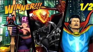 Ultimate Marvel vs Capcom 3 Arcade Mode (Ghost Rider, Dr. Strange, Hawkeye Pt. 1/2)