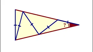 Найдите угол при вершине равнобедренного треугольника ★ Задача от Атанасяна #299
