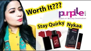 Stay Quirky Liquid Lipsticks | Nykaa Matte To Last Versus Stay Quirky| Review & Swatches | Purplle