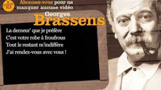 Georges Brassens - J'ai rendez vous avec vous - Paroles ( karaoké)