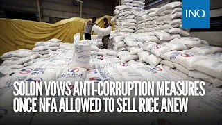 Solon vows anti-corruption measures once NFA allowed to sell rice anew